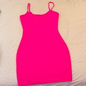 Vibrant Pink Sleeveless Dress